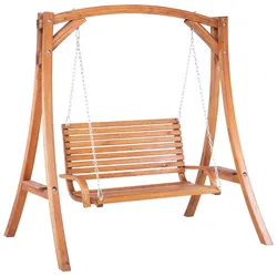 GARTENSCHAUKEL Lärchenholz dunkelbraun Novara