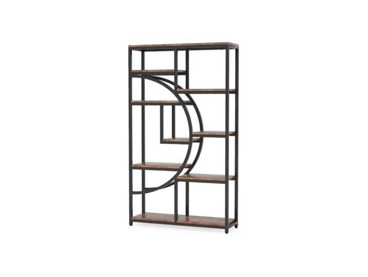 Étagère bibliothèque design géométrique 9 niches ouvertes style industriel