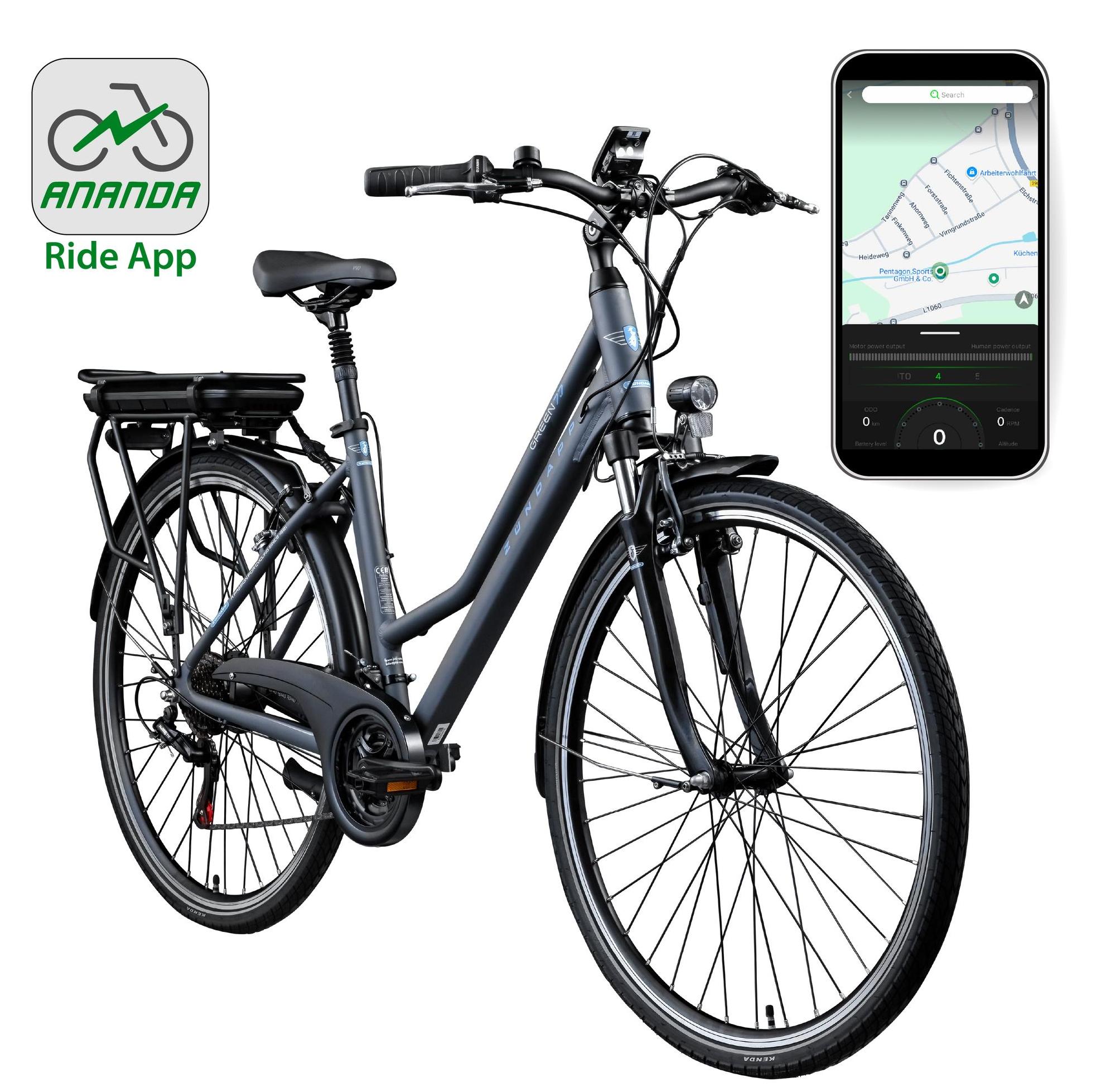 Zündapp Green 7.7 E Bike Damen Trekkingrad 28 Zoll 155 - 185 cm mit 21 Gängen