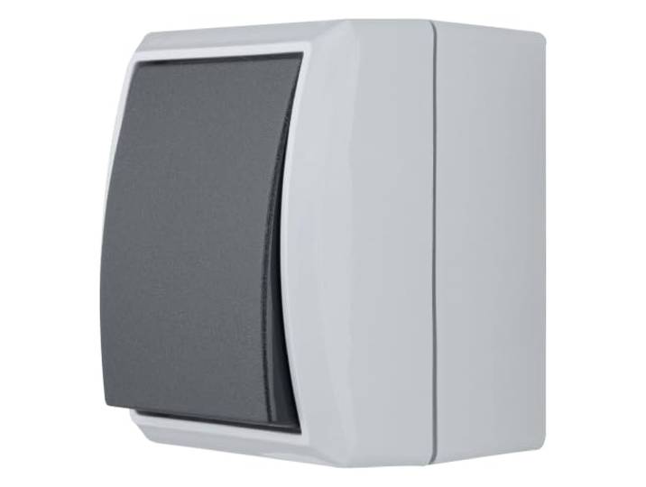 REV AquaForm - Drukknop, vochtbestendig IP44, opbouwschakelaar, grijs