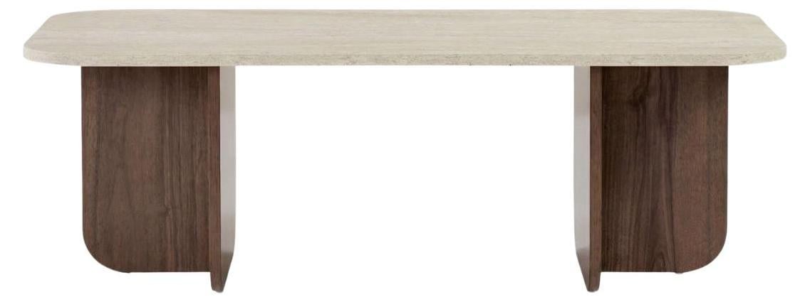 CaliCosy Rechthoekige salontafel met afgeronde randen, Breedte: 120 cm
