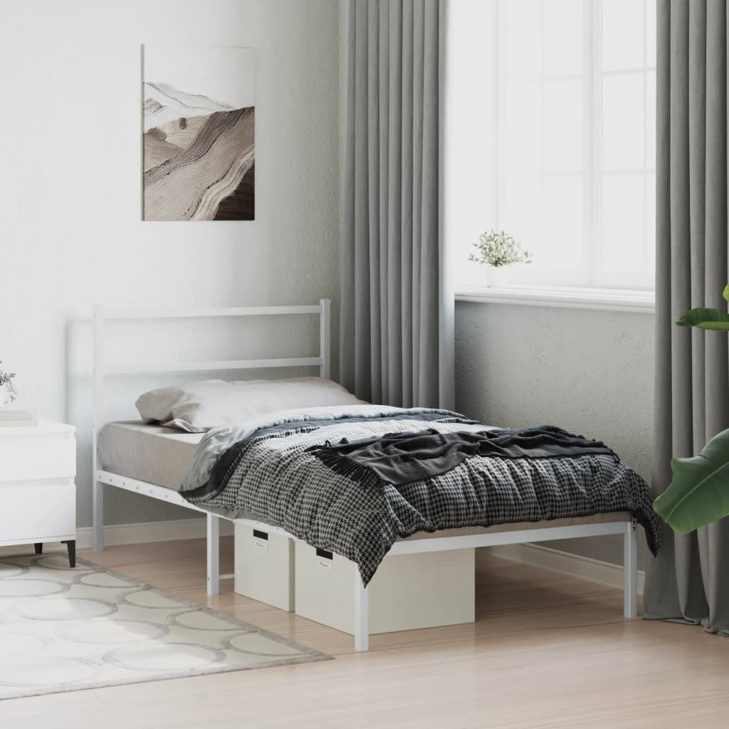 vidaXL Bed Frame White 100 x 200 cm