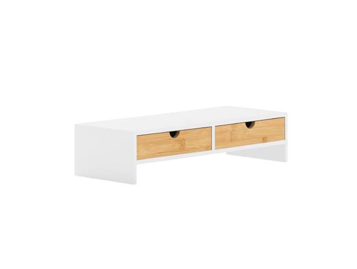 SoBuy Schreibtisch Organizer mit 2 Schubladen Monitorständer 47x11x18cm
