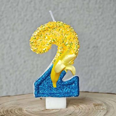 Uplift Picks Cute Banana Number Birthday Candle For Fun Kids Cake Celebrations Decor c (2)
