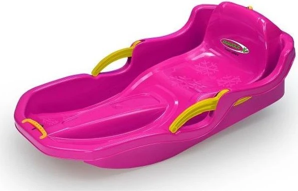 Snow Play - Bob Comfort 80 cm mit Bremse, Schlitten pink