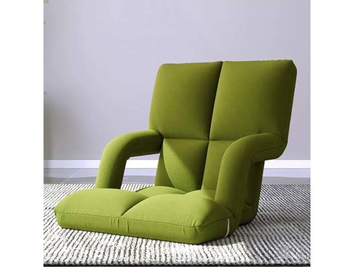 Klappbarer Bodenstuhl 6-Positionen einstellbares Faule Sofa mit Rückenstütze Wohnzimmer Schlafzimmer Lounge Stuhl für das Lesen von Arbeitsvideosspielen