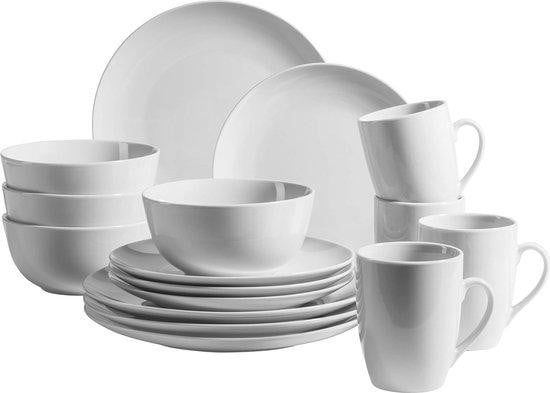 Wit porseleinen koffieset voor volwassenen