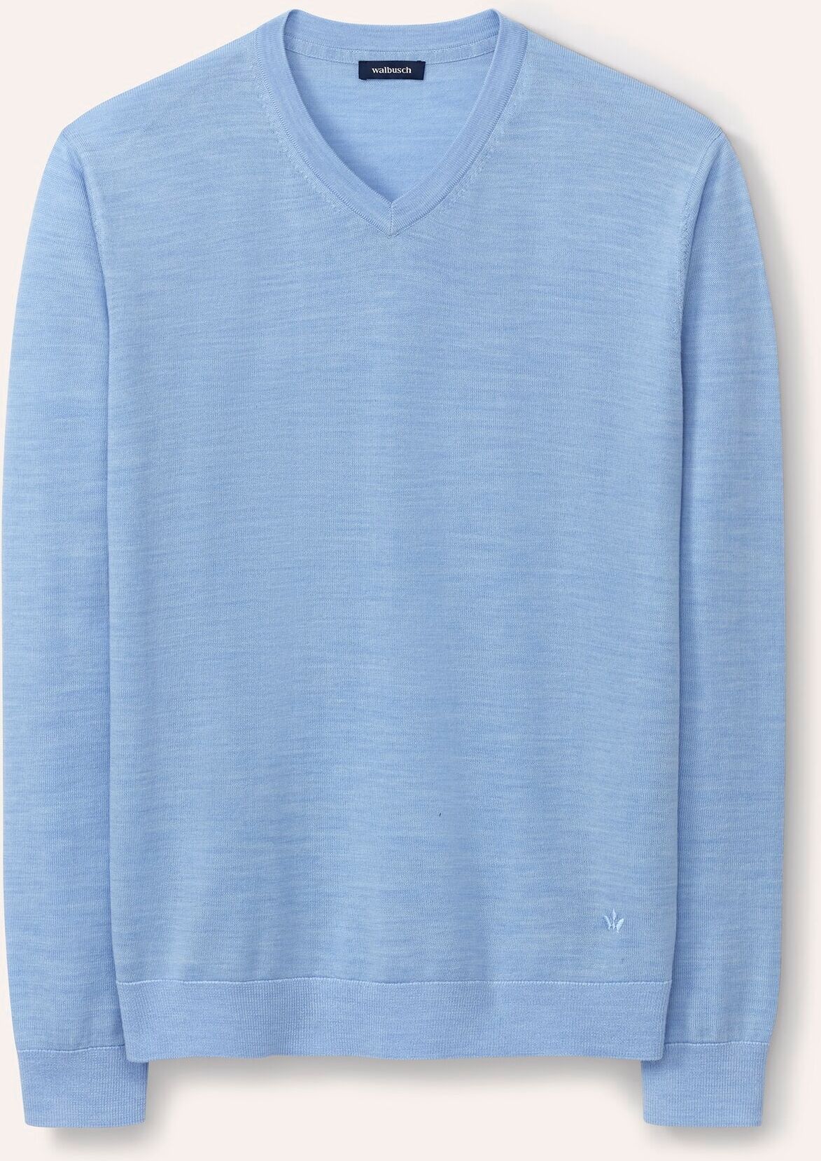 Walbusch V-Pullover Merino Extrafein, , Farbe Blau, 54, reine, extrafeine Merinowolle temperaturausgleichend Herren