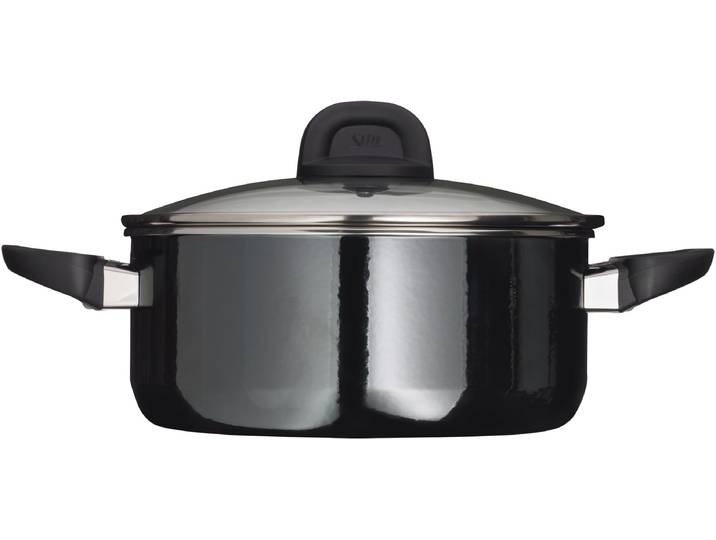 Bratentopf SILIT Modesto Line , schwarz, H:10,5cm Ø:24cm, Töpfe, Bratentopf, Made in Germany
