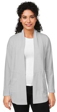 Devon & Jones DP125W Women's Raleigh Stretch Cardigan Jacket in Grey size Medium   Triblend