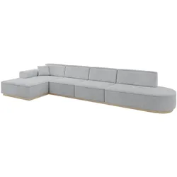 ECKSOFA Ottomane Links IREA-L3 - 412x165x80 cm Grau