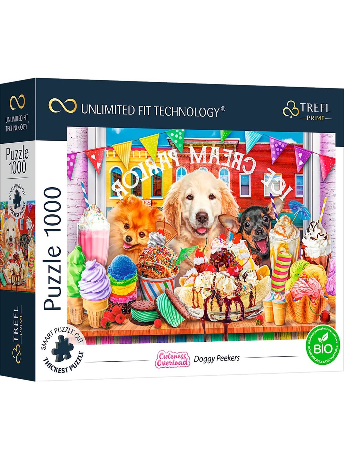 Trefl Puzzle - Unlimited Fit - Doggy Peekers (1000 pieces) 2D Puzzles