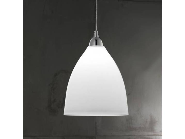 Fabas Luce Glas Hängelampe PROVENZA, dimmbar, weiß / opal, für Wohn- / Esszimmer, Glas, Modern, Pendelleuchte