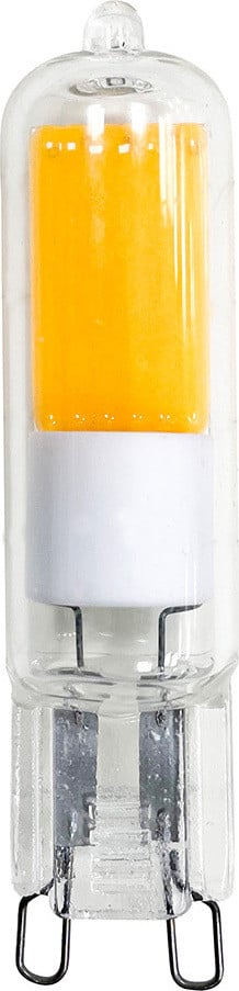 NCC-Licht LED COB-lamp met stiftsokkel, 2W (20W equivalent), fitting G9, helder glas, warm wit licht, 2700K