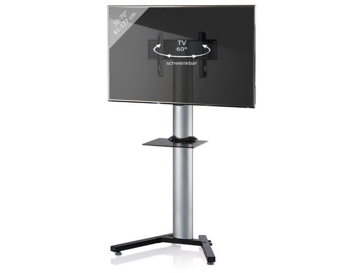 VCM TV-Ständer Stadino Maxi B. 90 x T. 72 x H. 174 cm, (1, Aluminium, für Flachbildfernseher)