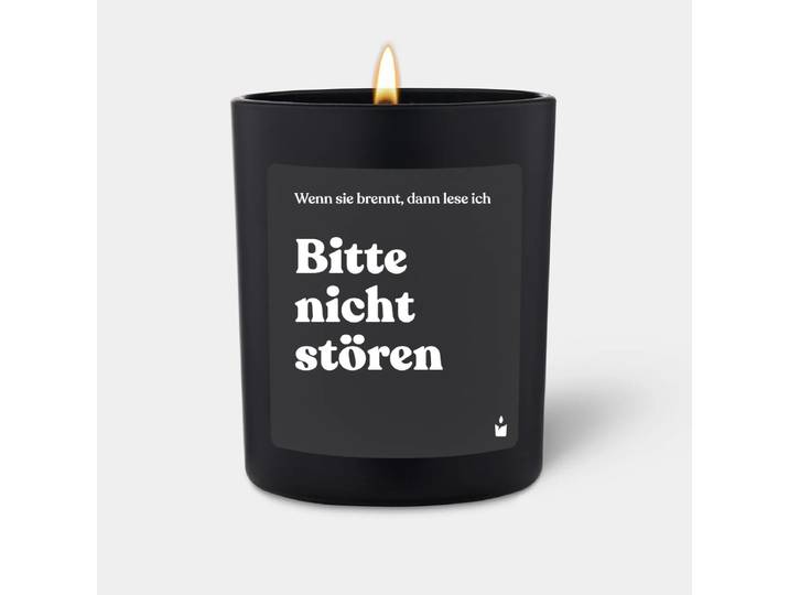 Duftkerze Flowery Wenn sie brennt, dann lese ich - Bitte nicht stören