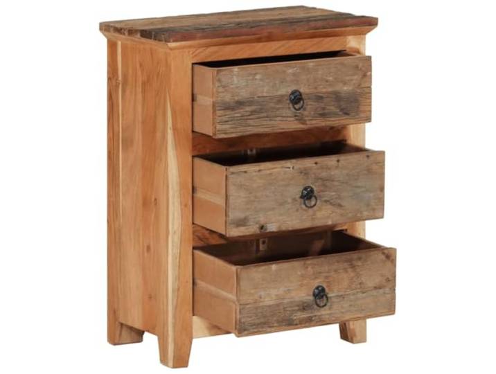 KTHLBRH Anrichte aus massivem Akazienholz, 55 x 33 x 75 cm Mit Schubladen, viel Stauraum, Ausstellungsfläche, Wandbefestigung inklusive