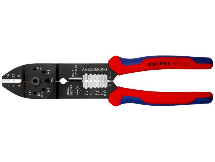 97 21 215 Sb Pince À Sertir Avec Poignées Multimatières Noire Laquée 230 Mm - Knipex