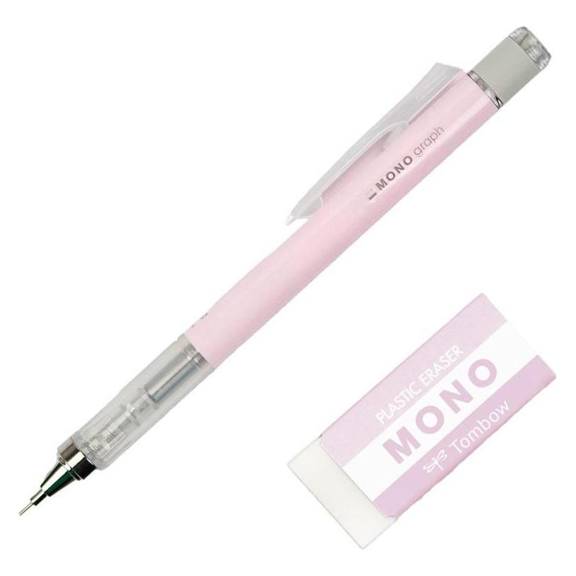 Tombow Druckbleistift, Mono Graph 0,5 mm Pastell + Radiergummi (0.50 mm, 1x) (57344134)