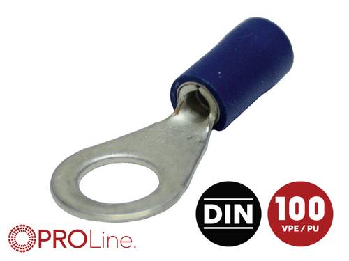 ACV Ringkabelschuh Loch-Ø=6.5mm Vollisoliert Blau 1 St. Piece