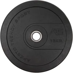 TRENDY SPORT ATS Premium Bumper Hantelscheiben 50 mm schwarz 15 kg