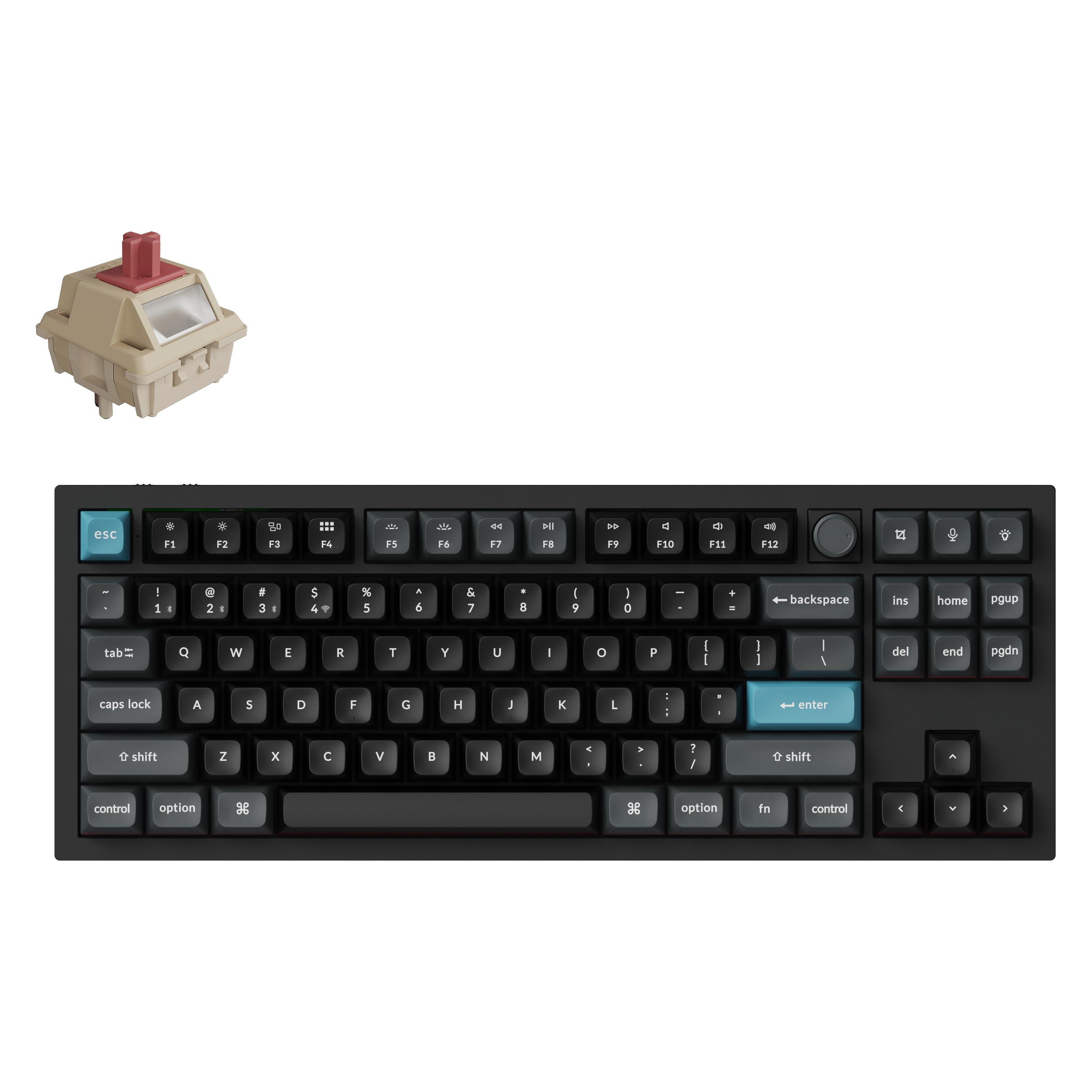 Keychron KEYBOARD WRL Q3 ULTRA/BLACK Q3U-M1 (US, Kabelgebunden, Kabellos) (Q3U-M1)