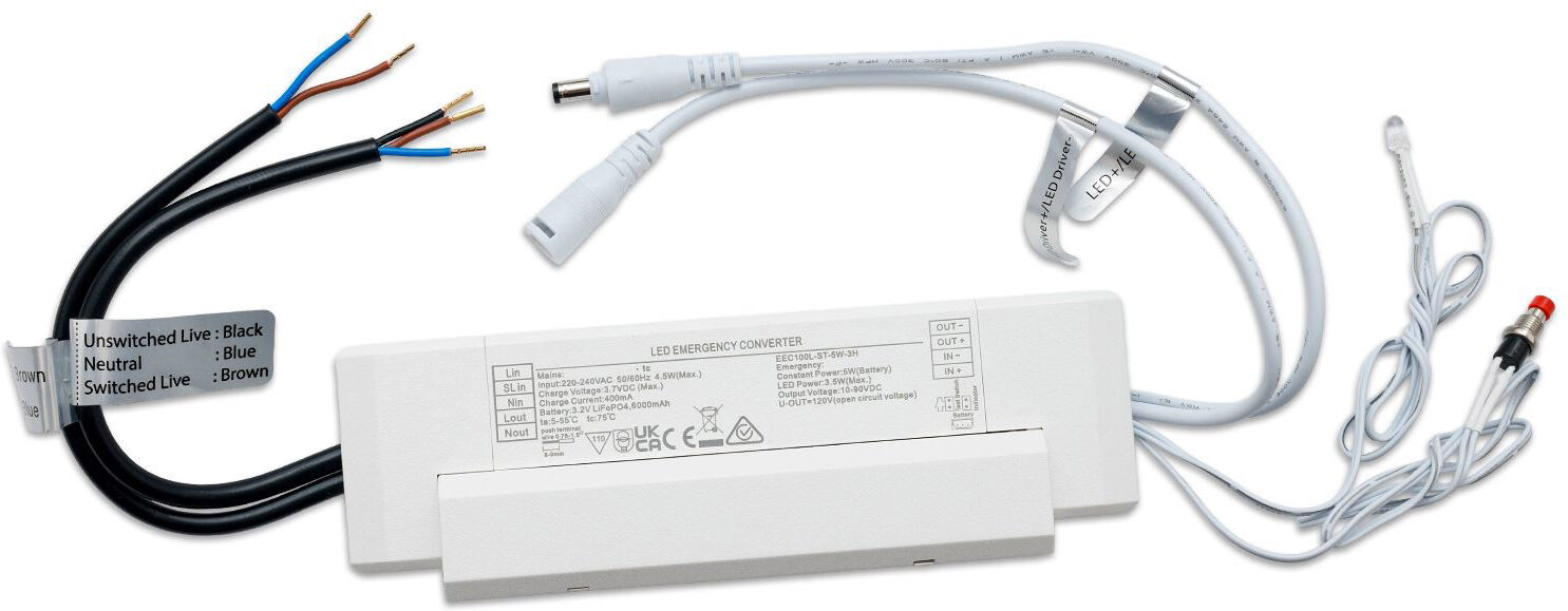 Isoled Notstrom-Akkumodul El-T Selftest Lifepo4 6000mah, 5w Für Led Panels (10-90v Dc)