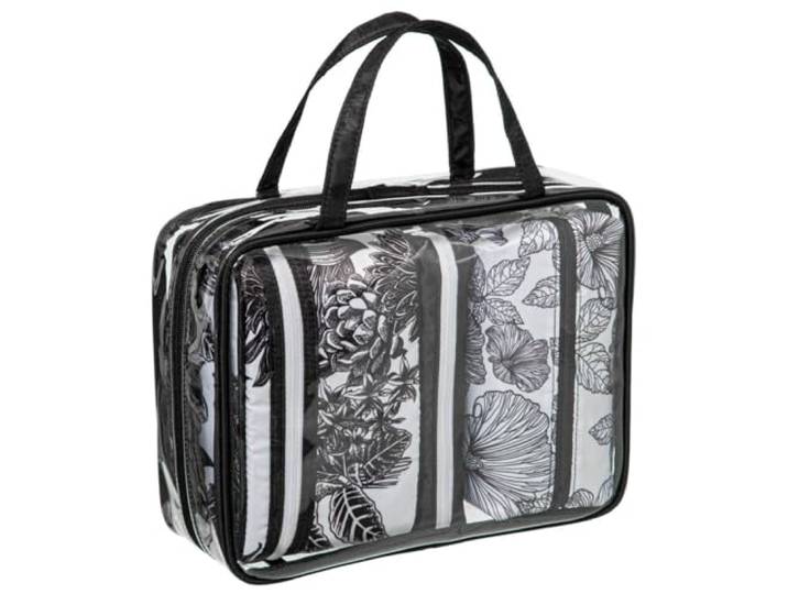 Five - Set van 4 toilettassen met print Blackflora