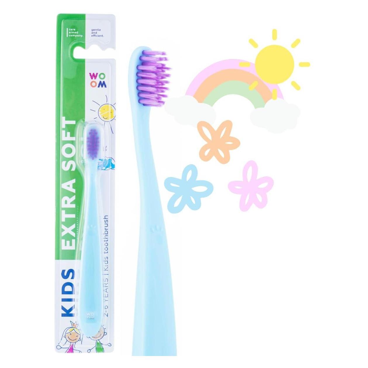 Woom Brand Toothbrush Kids Extra Soft 2-6 Years very gentle toothbrush for kids (Extra weich, 1x) (4751033920310)