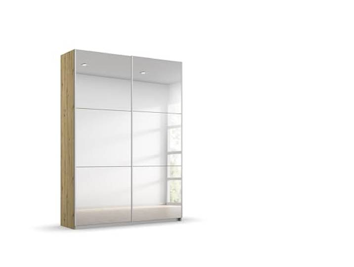 Rauch Möbel Reflect, Schwebetürenschrank, Eiche Artisan, Breite 131 cm