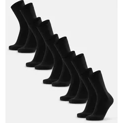 MERINO KNOPF CREW SOCKEN - 5-Pack - Schwarz - 39-42