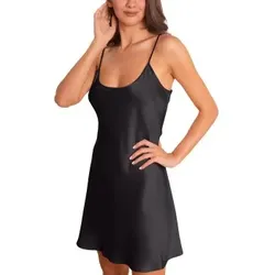 Lady Avenue Pure Silk Strap Dress Schwarz Seide Medium Damen