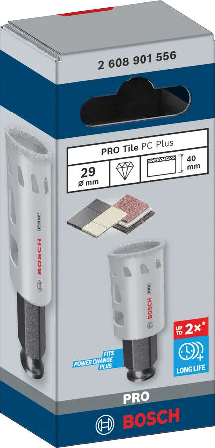 Scie trépan pro diamant PC PLUS céramique 29 mm BOSCH 2608901556