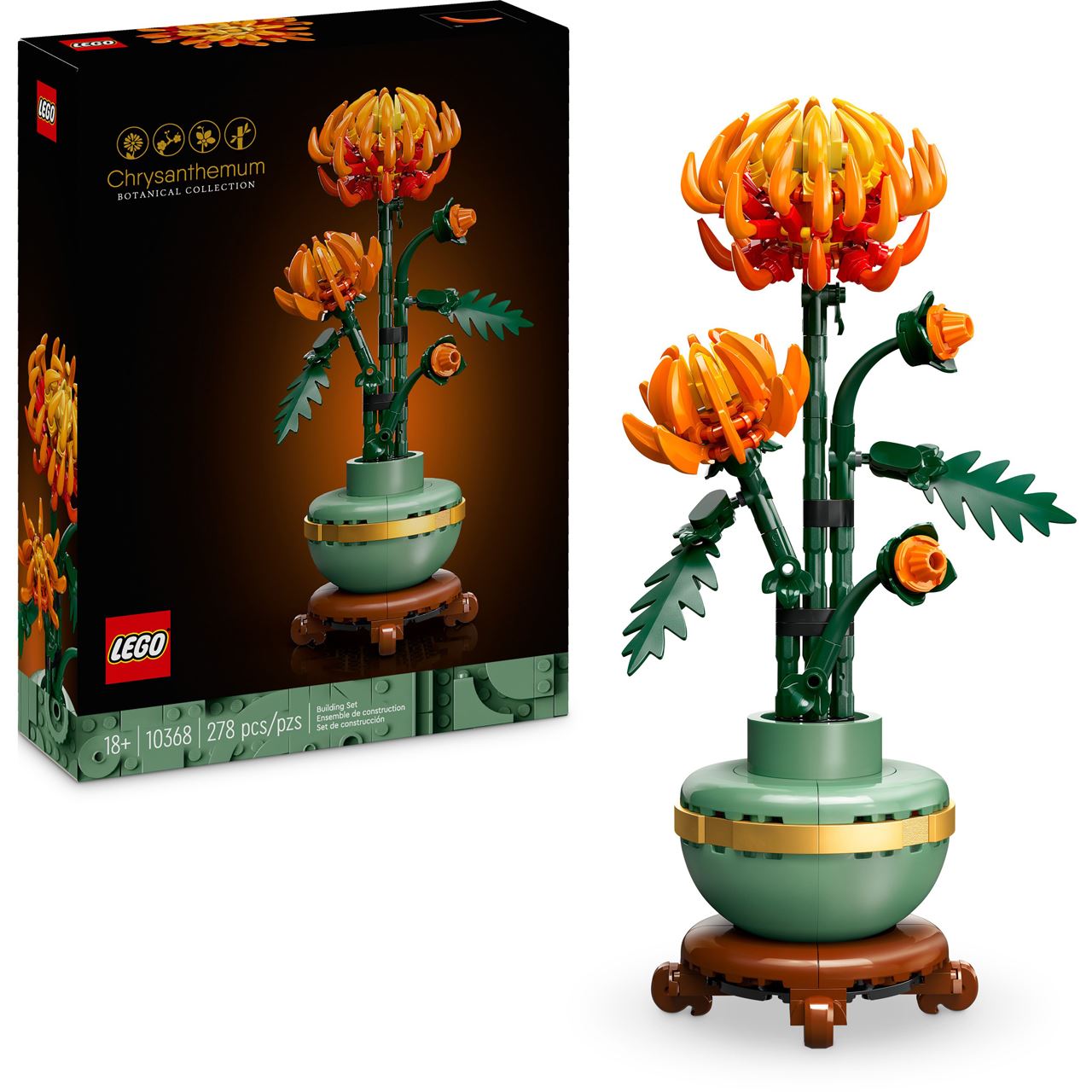 LEGO Icons 10368 Chrysantheme, Bauset, pflegeleichte Pflanze