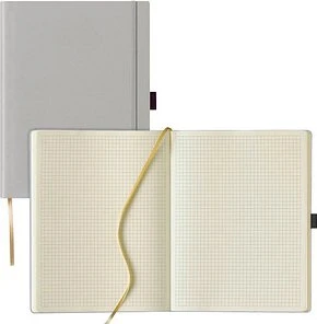 Lediberg Notizbuch Tucson ca. DIN A4 kariert, silbergrau Hardcover 240 Seiten