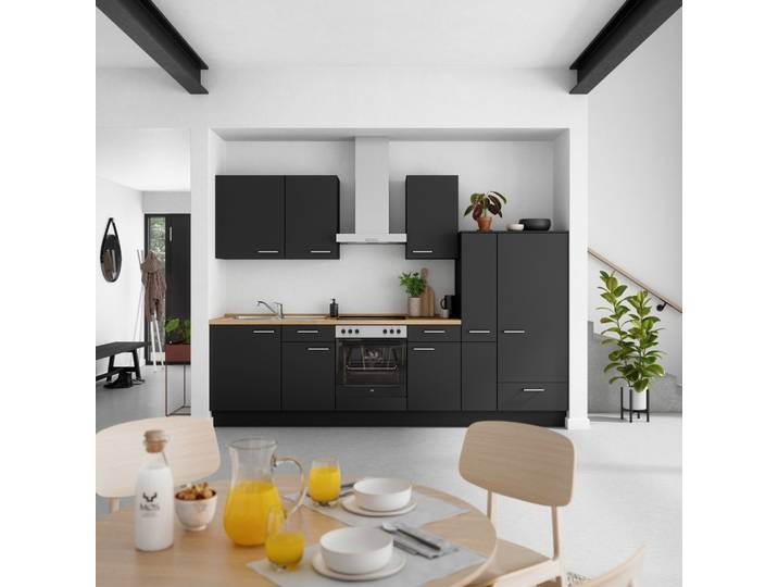 Küchenleerblock Touch Low o. Geräte Schwarz