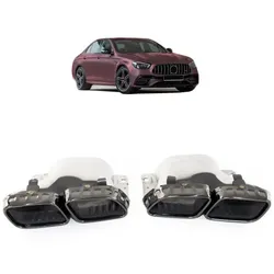 Edelstahl Endrohre Auspuff Blende Auspuffblenden passend für Mercedes Benz W213 E-Klasse