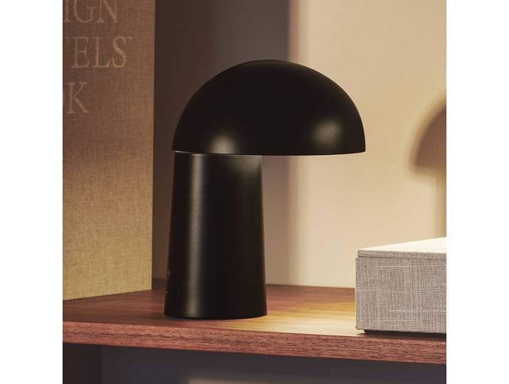 DFTP by Nordlux LED Tischlampe Faye Portable, dimmbar, schwarz, für Schlafzimmer, Metall, Skandinavisch, LED Tischlampe