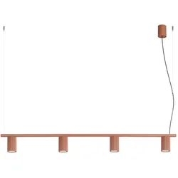 Sollux SL.2715 Kronleuchter KARBON 4 rote ocker