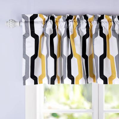 DriftAway Riley Geo Lined Window Curtain Valance