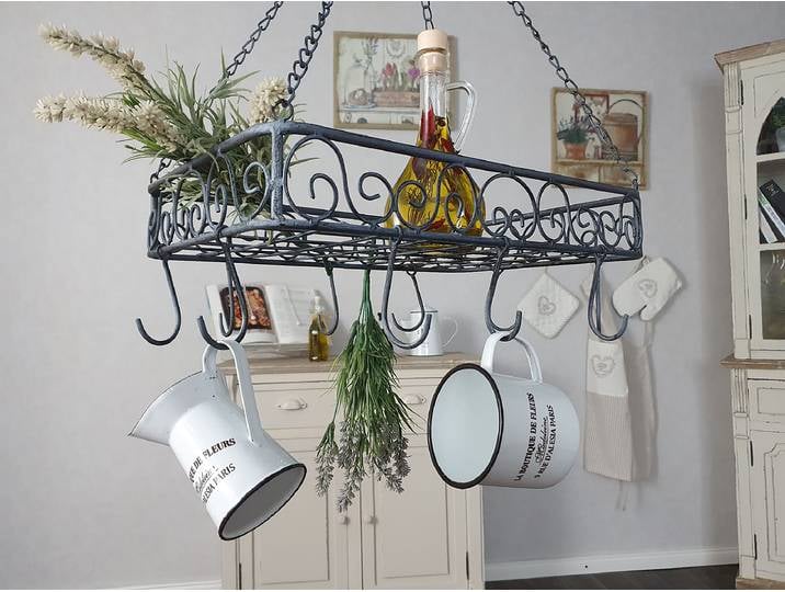 Suspension pot Shuna 45 x 31cm Gris