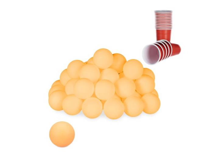 Relaxdays Beer Pong Bälle orange