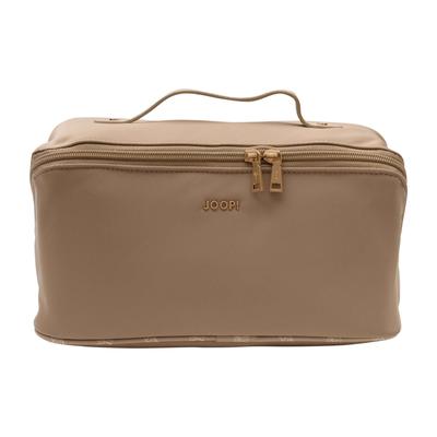 Kulturbeutel JOOP "roma zea washbag shz", Damen, Gr. B/H/T: 24cm x 12,5cm x 12,5cm, beige (sesame), Polyester, Taschen Kulturbeutel, Damen Washbag, Kosmetiktasche mit Reißverschluss