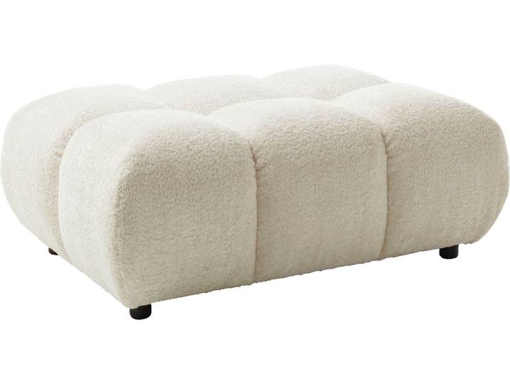 Polsterhocker HOME AFFAIRE Cozy Bubble, mit eleganter Steppung, weich gepolstert, 108x73 cm , beige (weiß), B:108cm H:41cm T:73cm, 100% Polyester, Hocker, Polsterhocker, passend zum Sofa und dem drehbaren Sessel der Graceland-Serie