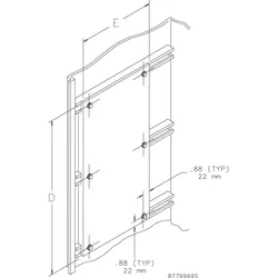 nVent Hoffman Montageplatte, 1800x400 A18SMP4GE