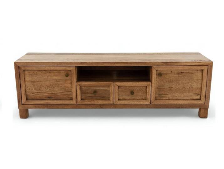 JVmoebel Lowboard Massivholz TV-Lowboard Kommode Rustikal Vintage Stil Wohnzimmer Möbel (1-tlg)
