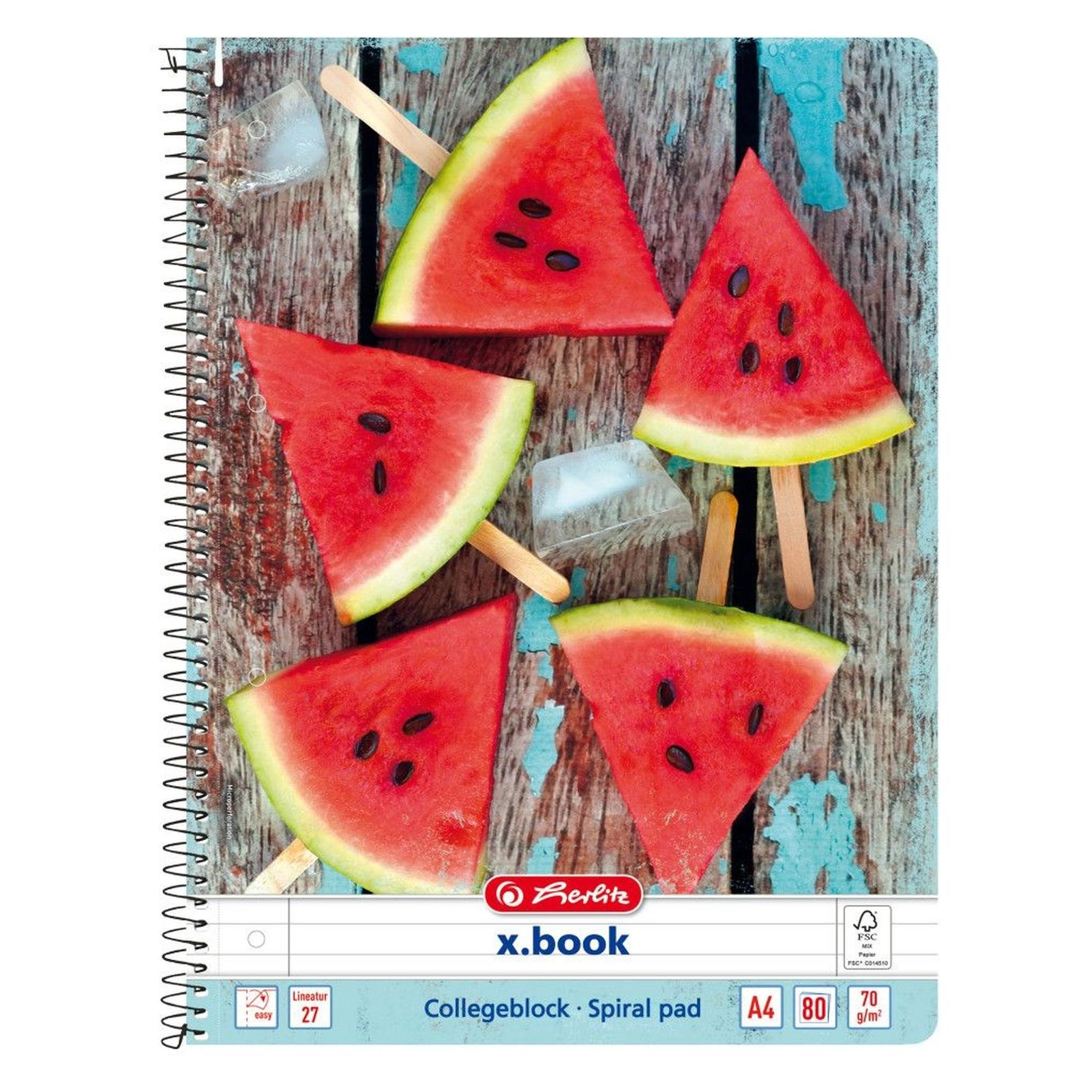 Herlitz Spiralblock A4 80 Bl. Lin.27 FSC Mix (A4, Liniert, Kein Einband) (11086188)