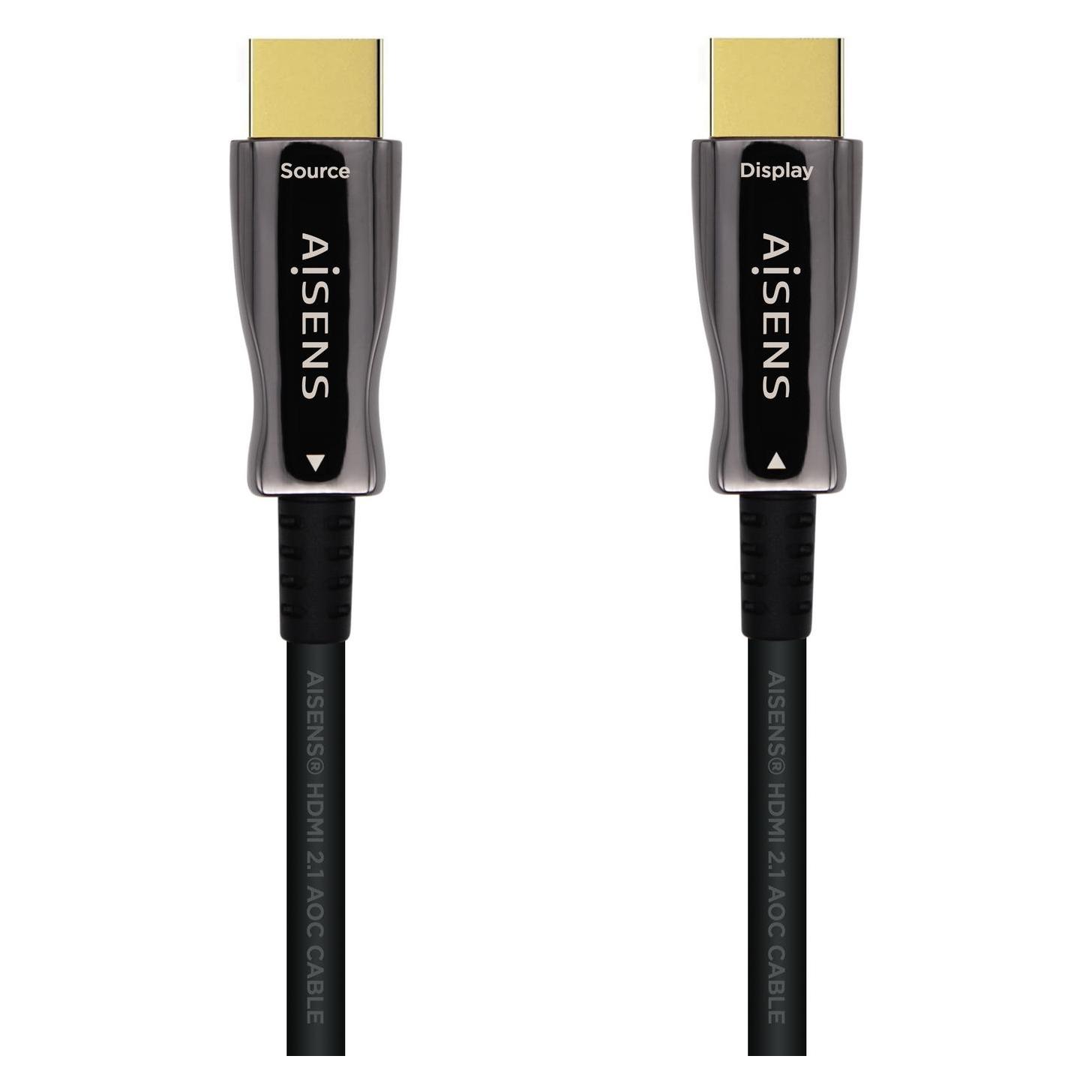 Aisens CABLE HDMI V2.1 OPTICO ACTIVO AOC 8K60HZ M/M 20M NEGRO (20 m) (A153-0517)