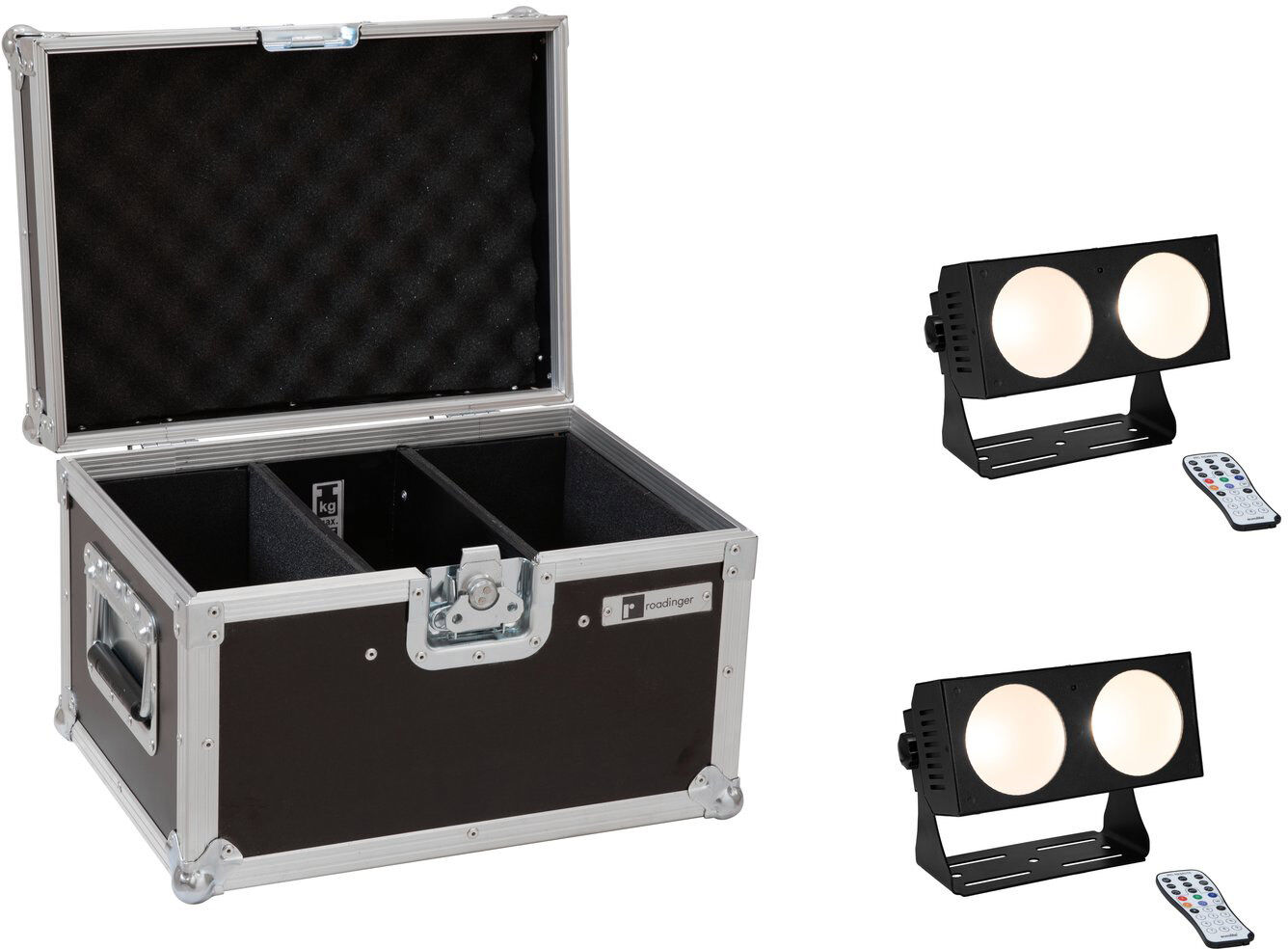 EuroLite Set 2x Led Cbb-2 Cob Ww Leiste + Case