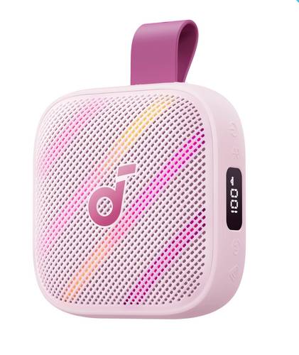 Anker Soundcore Boom Go 3i Bluetooth Lautsprecher Outdoor, Powerbank-Funktion Pink